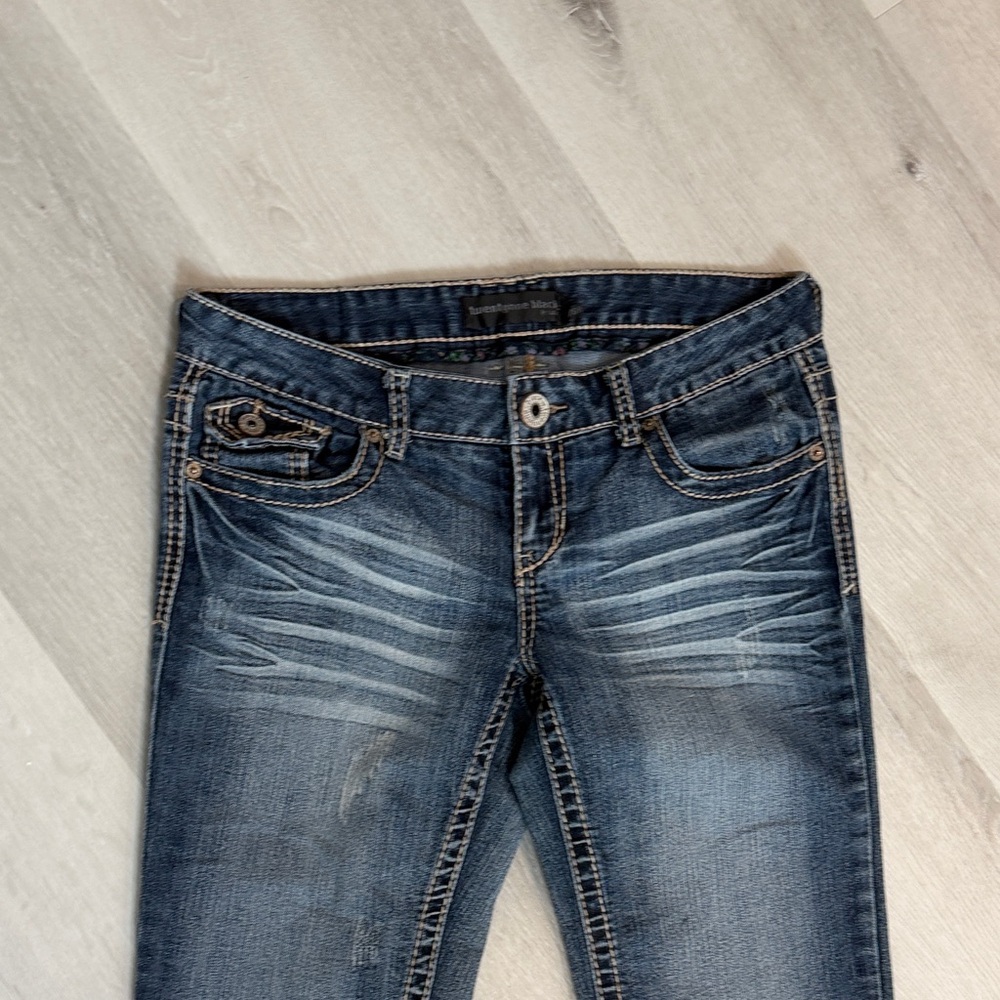 Y2K Stylish Indigo Flare Women's Jeans - Picture 2 of 5